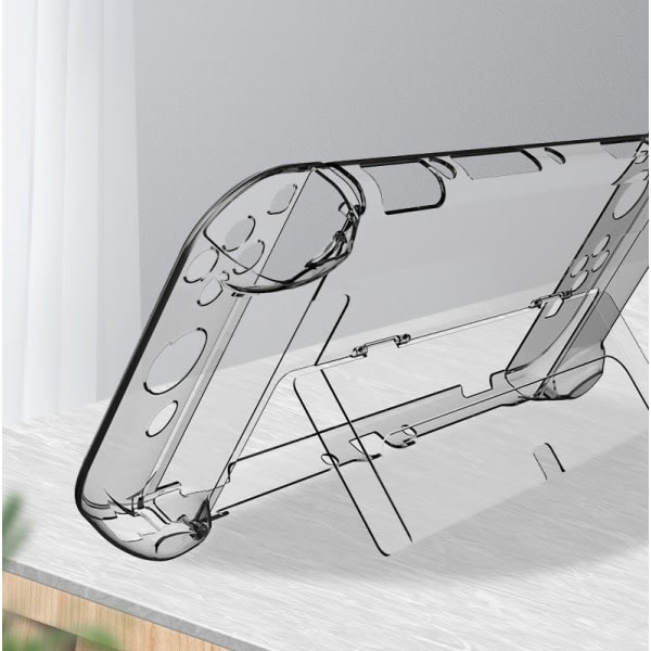 Yhteensopiva Nintendo Switch OLED Crystal Protective Shell NS Uusi koneen suojakotelo Split Flip Transparent orange