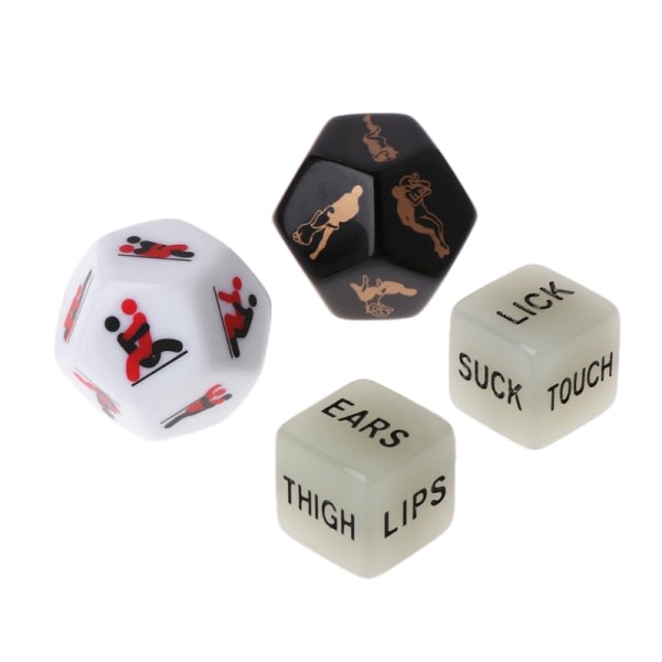 4pcs/set Sides Six Funny Dice Game Toy Set Adult Couple Bachelor Party Gift Love