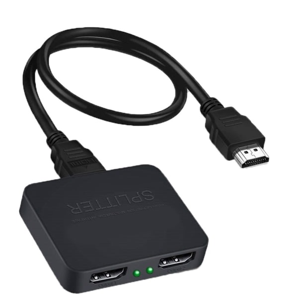 HDMI-yhteensopiva kytkinjakaja 4k 60hz 1 sisään 2 ulos kaksoisnäytöille TV-tietokone 1-2-suuntainen HDMI-yhteensopiva sovitin