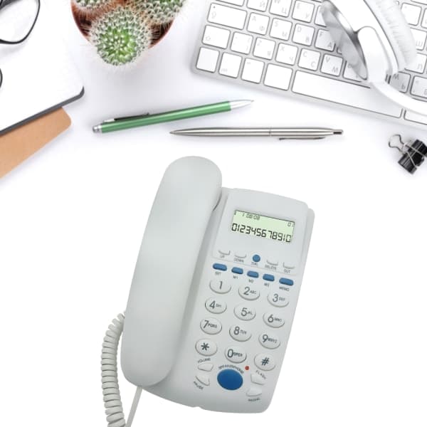 Fastnettelefon med ledning Store knapper Husholdningsfirma Fastnettelefon