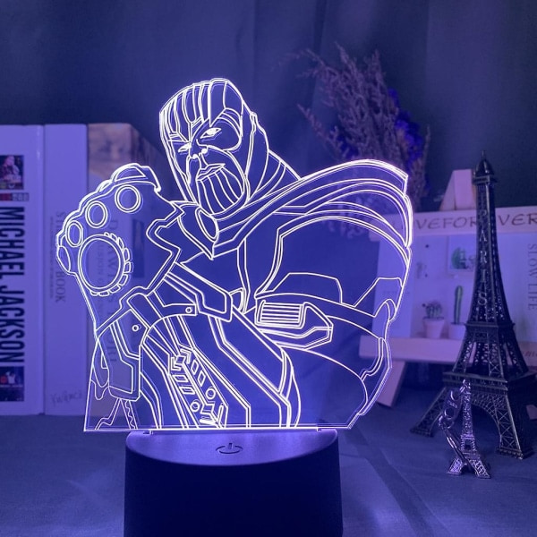 Marvel Deadpool LED Natlampe 3D Lampe Anime Figur Børn Natlampe i Soveværelset Kreativ Fødselsdagsfest Indretning Thor Børn Gave Legetøj