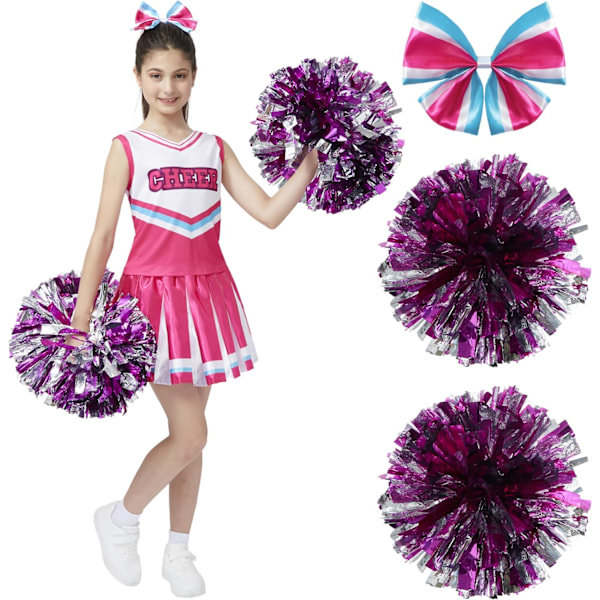 Cheerleader Kostume til Piger Halloween Sød Cheerleader Uniform Outfit Med Tilbehør Pink S