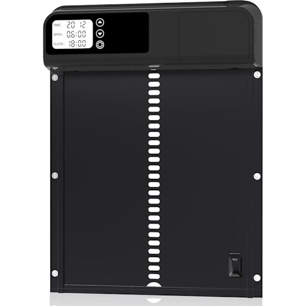 Automatisk hönshusdörr med anti-klämfunktion, tidsstyrd och manuellt manövrerad automatisk hönshusdörr i aluminiumlegering, automatisk batteridriven