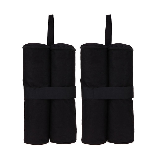 4 st Canopy viktväskor Heavy Duty Canopy vikter Sandpåsar för omedelbar ben utomhus solskydd (svart 42*11*8cm