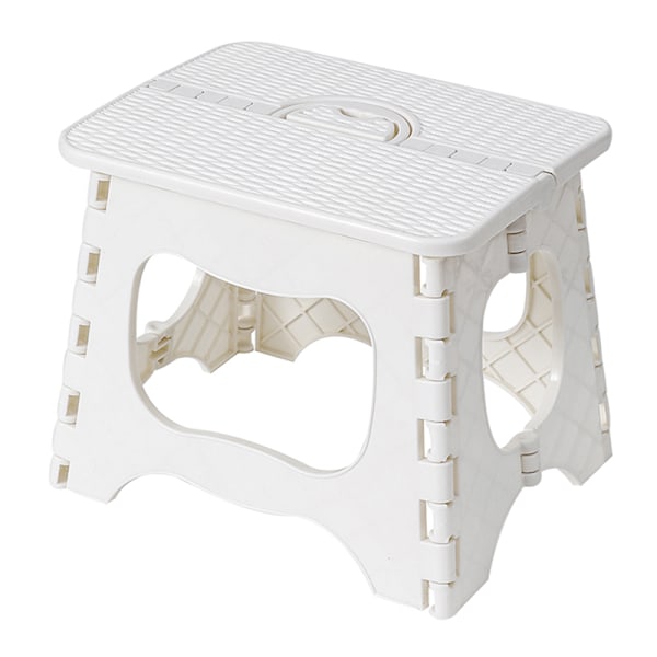 Sammenleggbar benk, plast, solid og bærbar White Large