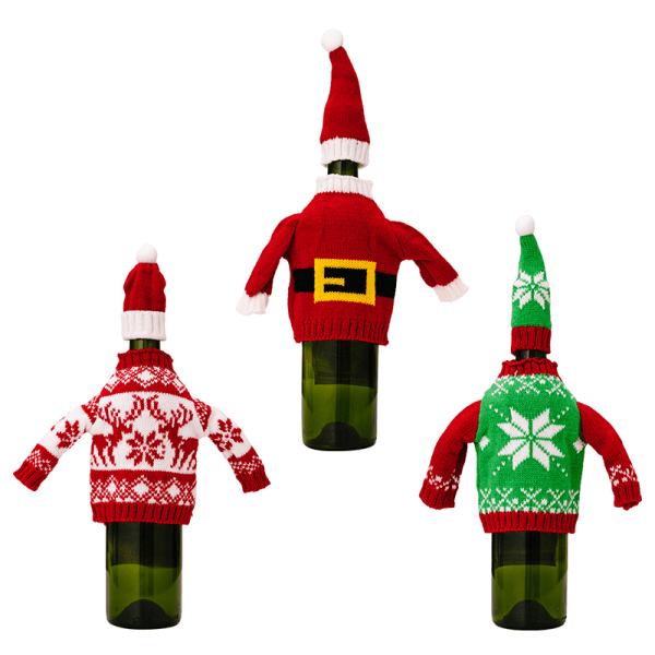 1 kpl 2024 jouluviinipullosarja Snowman Deer Bottle Co C one size C one size