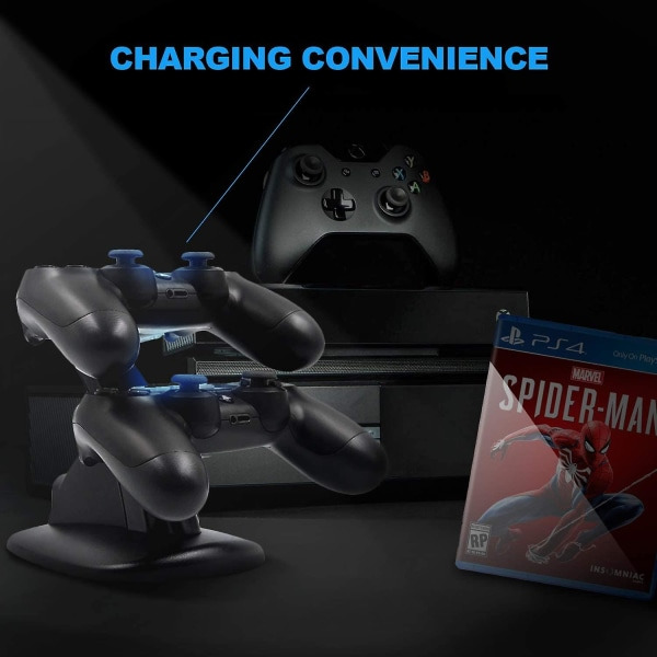 Ps4-handtag Snabbladdningsstation Laddningsbasfäste kan ladda två handtag 2st