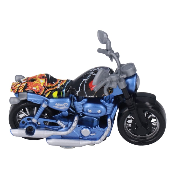 Mini moottoripyörän malli Seos Korkea simulointi Edistää koordinaatiota Vedä takaisin Moottoripyörän lelu lapsille Sininen