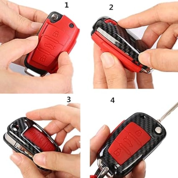 Hiilikuituinen kuori ABS+Silikonikuori Audi Sline A3 A5 CASE
