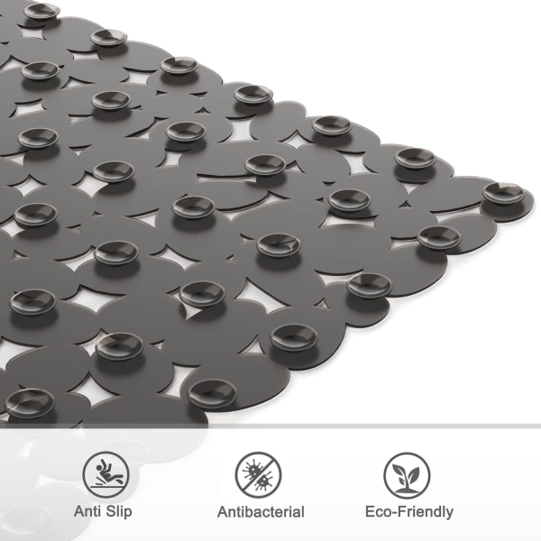 Firkant Pebble Dusjmatte - Sklisikker anti-form badematte - 53x53 CM