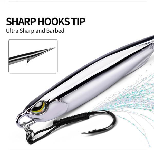 15g/20g/30g/ Metalliset Jig-kalastuslusikat Trolling Hard Ba 40g