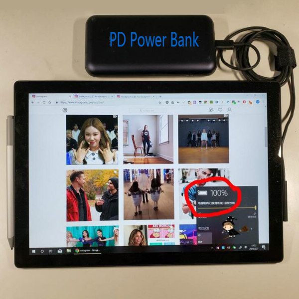 Typ C 45W PD laddningsadapterkabel för Micro soft Surface Pro 7/6/5/4/3 bärbar dator