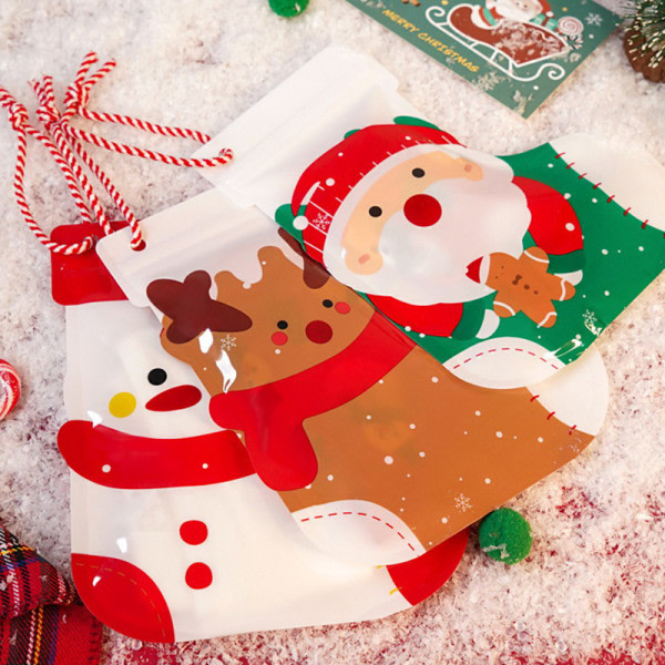 10ST Tjocka Plast Julklappspåsar Ziplock Pack Bag Återförslutningsbara A6 One Size A6 one size