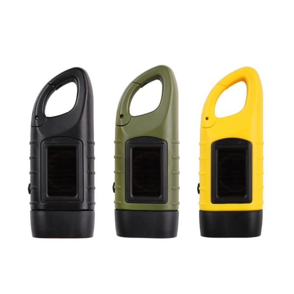 3-pack Handvev Solcellsdriven Ficklampa, Nöduppladdningsbar