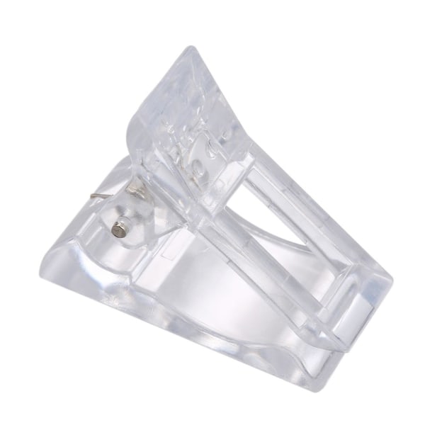 Sæt af 5 st Transparent Polygel Quick Building Nageltips Clips Finger Negle Extension UV LED Plast Builder