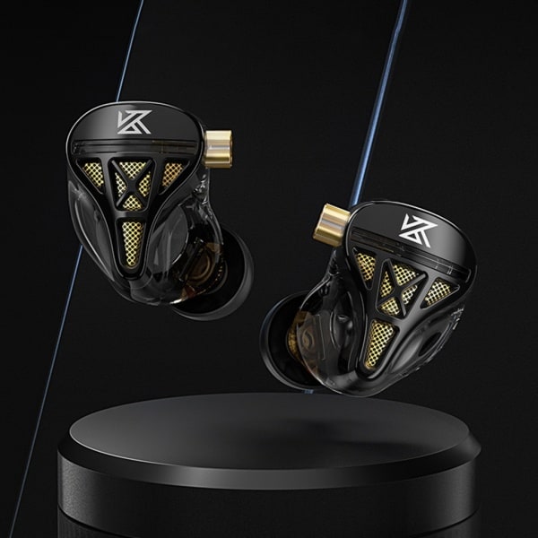 KZ-DQS 3.5mm Plugg Hodetelefon Dynamisk Lyd HIFI In-ear Mikrofon Ledning Hodetelefon Sport Spill Headset Spill Ørepropper A