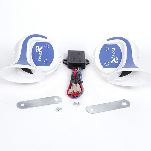 2 kpl Bil Air Horn Moottoripyörä Multi Tone 8 Voices Tone Horn Set