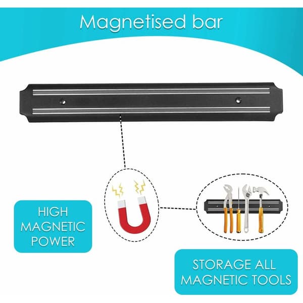 Magnetisk verktygshållare för panel 33cm x 5cm 4 stycken