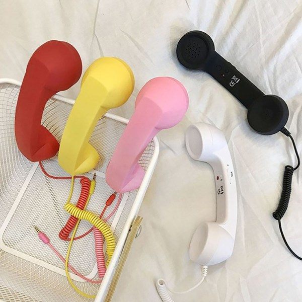 Retro telefonlur 3,5 mm Snygg Comfort Classic Handset Lila