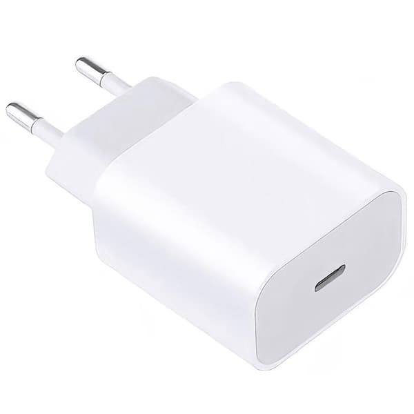 Oplader til iPhone - Strømadapter - 20W USB-C - Hurtig oplader White Vit