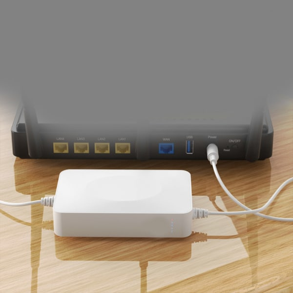 Bærbar UPS-batteribackup for kamera, mobiltelefon 9V/2A Nødstrømbank 10000mAh UPS-batteribackup