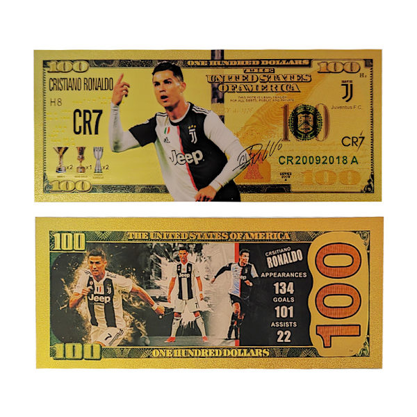 Ronaldo stjernefotball minneseddel Europa Cup perifer sand superliga suvenir perifer 2pcs 1