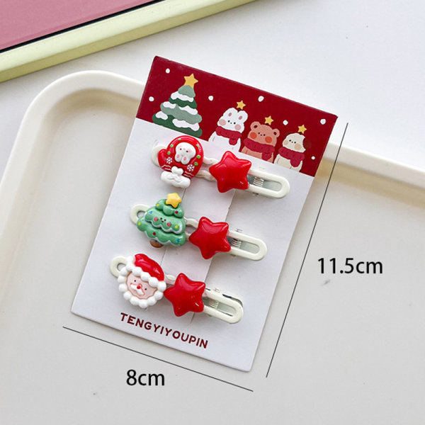 3 kpl/setti jouluhiusneulat hiuspanta naiset tyttö joulupukki S A5 one size A5 one size