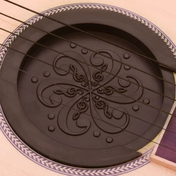 Silikone akustisk guitar cover Svag lyd buffer prop Guitar tilbehør Sort