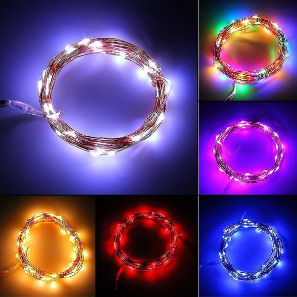 5m 50 LED Koppartråd Jul Bröllopsfest String Fairy Light Lamp Dc 12v