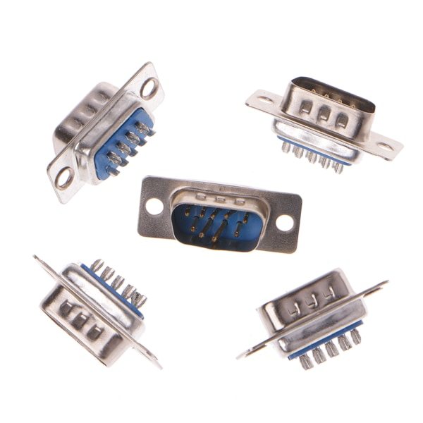 5 set 9-stifts hane/hona D-Sub-kontakt lödkontakt RS232 seriell DB9 för w/ för G 1