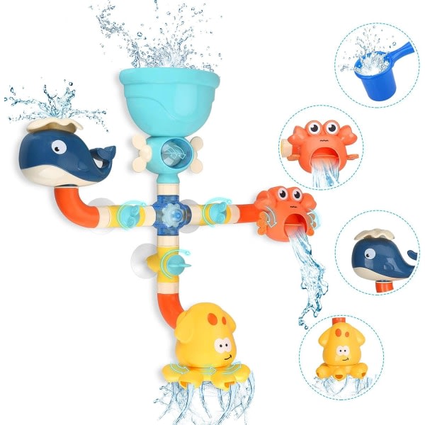 Badelegetøj Badekarlegetøj til småbørn 2-4 år Børn Badekar Rør Legetøj T