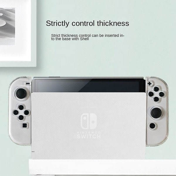 Skyddande skal för Nintendo Switch OLED - Kristallklart genomskinligt speltillbehör
