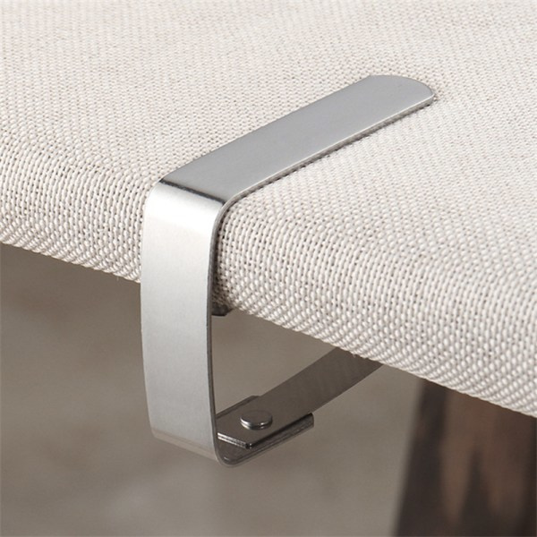 4 stk rustfritt stål Anti-skli duk klemmer 4Pcs one size 4Pcs one size