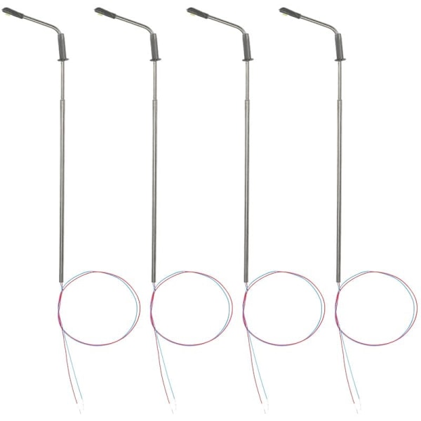 HO-mittakaava 1:75 10cm rautatiemallin lamppu LED 3V valkoinen valo - 4kpl LQS08