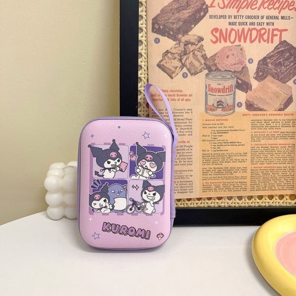 Piirretty mini-kuulokkeiden säilytyskotelo Case San A8 A8
