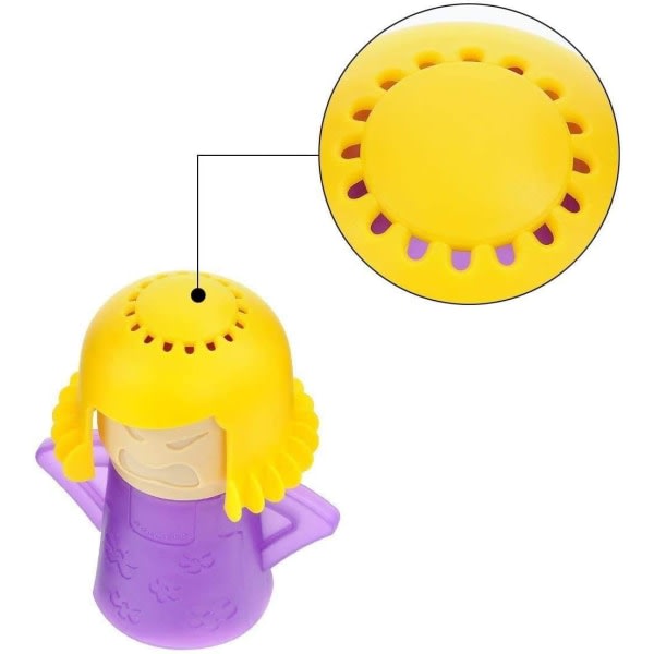 SY Angry Mama Mikrovågsrengöring Angry Mom Mikrovågsugn ångtvätt och desinficerar med vinäger och vatten för kök (lila)