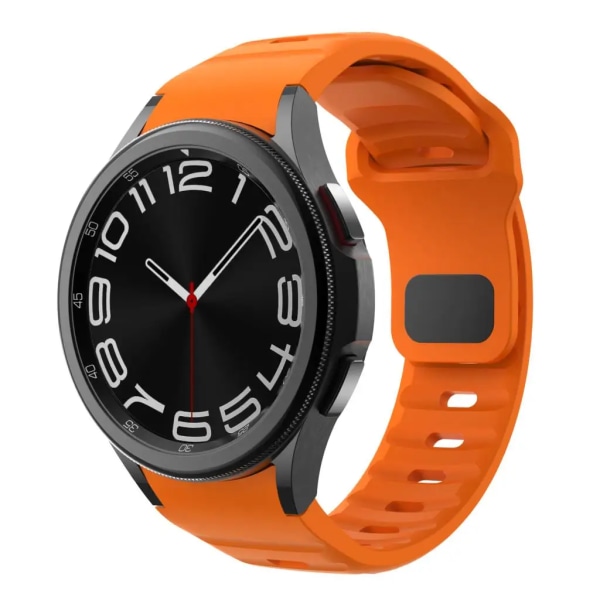 Silikone rem til Samsung Galaxy Watch 6 Classic 47mm 43mm/4 classic 46mm 42mm Armbånd Galaxy Watch 5/5pro 45mm/4/6 40mm 44mm Orange Orange galaxy watch 5 44mm