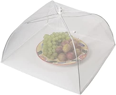 Pop Up Mesh Mattskydd 4-Pack Stor Återanvändbar Vikbar Utomhus Insektsskydd White