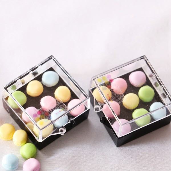 Mikro Miniatyr Møbler Tiny Småskalig Legetøjs Dukkehjem DIY Decora Mini Boxet Mini Maca Dragon Bag Boxet macarons