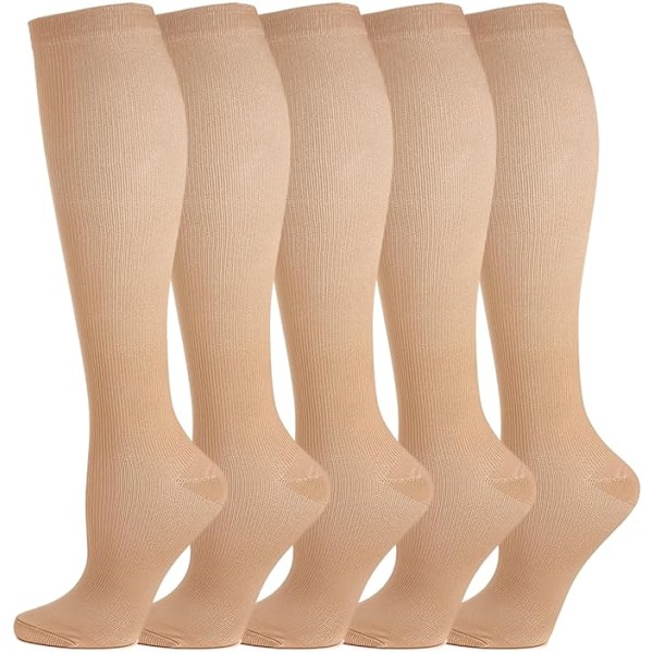 Kompresjonsstrømper for menn og kvinner - Støttestrømper for løping, assorterte farger Color S/M