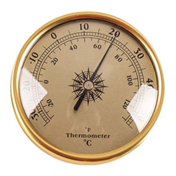 Väggmonterad Termometer Hygrometer Barometer Inomhus Hushålls Termometer för Hem Vägg Rum Inkubator för Tank Guld - 1