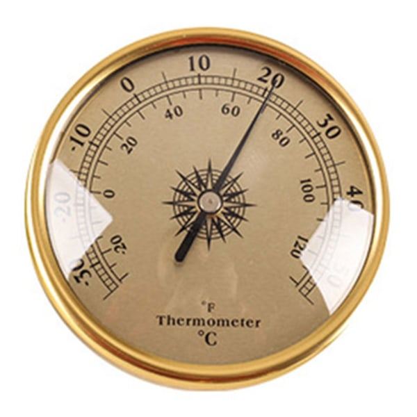 Veggmontert Termometer Hygrometer Barometer Innendørs Husholdnings Termometer for Hjem Vegg Rom Inkubator for Tank Gull - 1