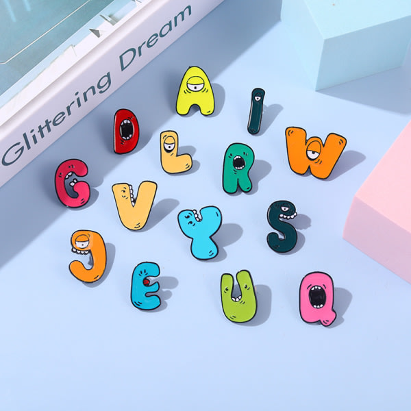 Damkläder Accessoarer Engelska alfabetet Ögonform Emalj färg E one size color E one size