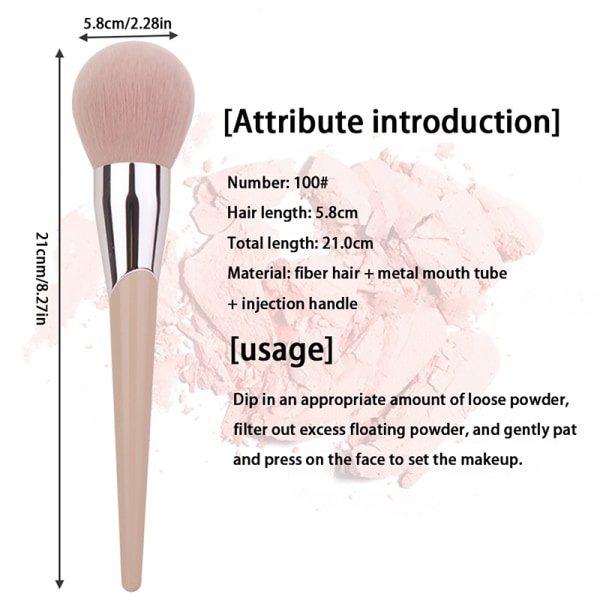Mjukt sminkverktyg Platt foundation Ansiktsrouge Puder Contour Cosm L onesize L onesize