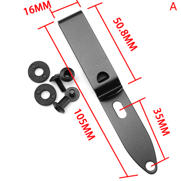 kydex K-klemme i rustfrit stål - Midjeklemme - ultimatelip - Universal w L