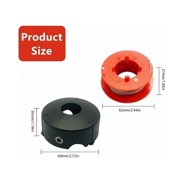 Bosch Art 23 26 30 Easytrim & Combitrim Trådspole, 8M x 1,6mm, F016800175 (3 spoler + 1 dæksel)