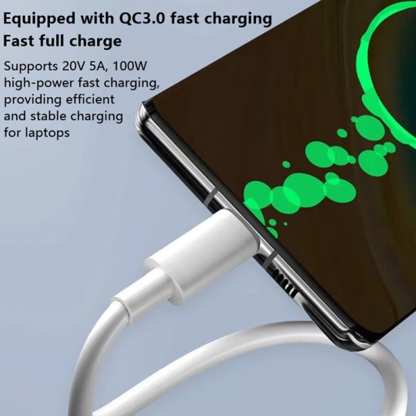 Høj kvalitet dobbelthoved PD 100W USB C til USB C Hurtigopladning D A3