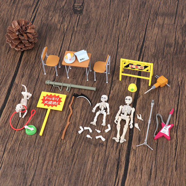 Miniatyrskjelett Actionfigurer Dukkehusting Pr F OneSize