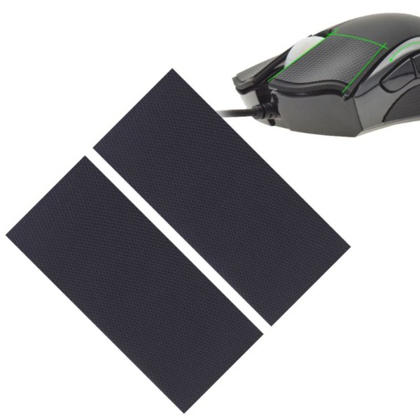 Gaming Mouse Skates Side Stickers Sved-Resistente Puder Anti-Slip Mouse Grip Tape DIY Klipbar Multifarvet Sort