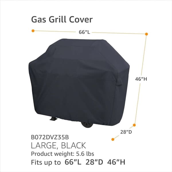 Kaasugrillin suojus, musta - L